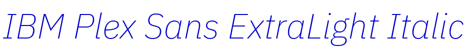 IBM Plex Sans ExtraLight Italic fonte